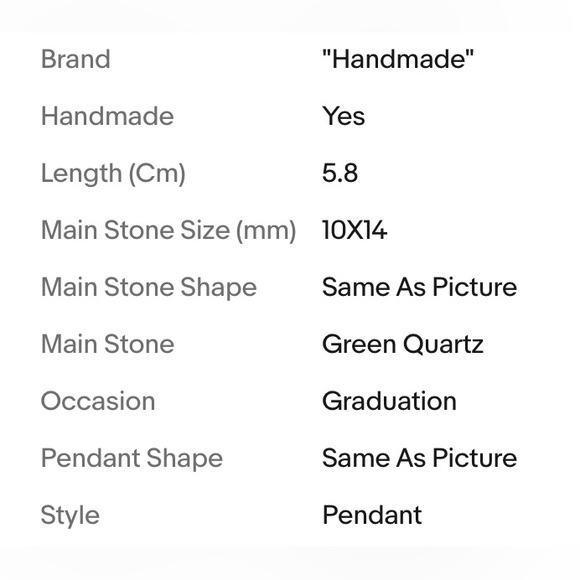 GREEN QUARTZ PENDANT - Picture 2 of 6